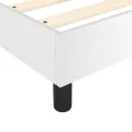 cadre de lit avec matelas Blanc 200x200cm Similicuir