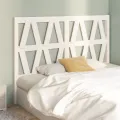 Tête de lit Blanc 126x4x100 cm Bois massif de pin