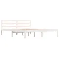 Cadre de lit Bois de pin massif 150x200 cm Blanc très grand