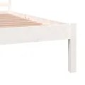 Cadre de lit Bois de pin massif 150x200 cm Blanc très grand