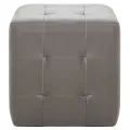 2 pcs Poufs Gris 30 x 30 x 30 cm Similicuir