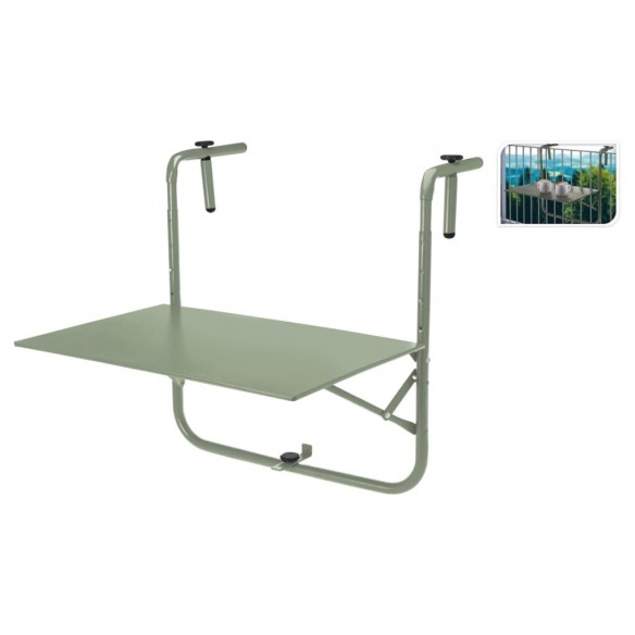 ProGarden Table de balcon Vert clair mat