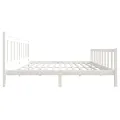 Cadre de lit Blanc Bois massif 200x200 cm