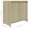 Armoire de salle de bain Chêne sonoma 60x33x61 cm Aggloméré