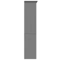 Bibliothèque BODO gris 80 x 40 x 172 cm bois de pin massif