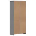 Bibliothèque BODO gris 80 x 40 x 172 cm bois de pin massif