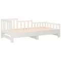 Lit coulissant Blanc 2x(90x190) cm Bois de pin massif