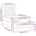 cadre de lit avec matelas Noir 100x200 cm Tissu