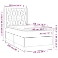 cadre de lit avec matelas Noir 100x200 cm Tissu