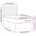 cadre de lit avec matelas Noir 100x200 cm Velours