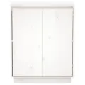 Buffet Blanc 60x34x75 cm Bois massif de pin