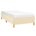 Cadre de lit Crème 90x190 cm Tissu