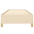 Cadre de lit Crème 90x190 cm Tissu