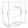 Armoire roulante Chêne fumé 60x35x75 cm Bois d'ingénierie