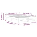 Cadre de lit Bois de pin massif 120x200 cm