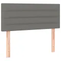 cadre de lit et matelas et LED Gris foncé 100x200 cm