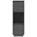 Buffet Gris 38x35x117 cm Bois massif de pin