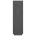 Buffet Gris 38x35x117 cm Bois massif de pin