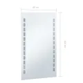 Miroir mural à LED pour salle de bains 60x100 cm