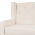 Ensemble de canapés 2 pcs tissu blanc crème