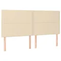 Tête de lit à LED Crème 180x5x118/128 cm Tissu