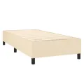cadre de lit avec matelas Crème 90x200 cm Tissu