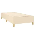 cadre de lit avec matelas Crème 90x200 cm Tissu