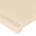 Tête de lit à LED Crème 90x5x118/128 cm Tissu