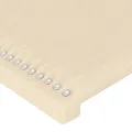 Tête de lit à LED Crème 93x16x118/128 cm Tissu