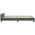 Cadre de lit avec tête de lit Vert foncé 120x200 cm Velours