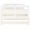 Lit coulissant Blanc Bois de pin massif 2x(90x200) cm