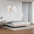 Cadre de lit avec tête de lit Cappuccino 180x200 cm Similicuir