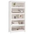 Bibliothèque Blanc 80x35x154 cm Bois de pin massif