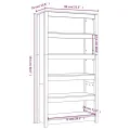 Bibliothèque Blanc 80x35x154 cm Bois de pin massif
