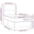 cadre de lit avec matelas Noir 80x200cm Similicuir