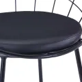 Chaises à manger similicuir lot de 6 noir acier