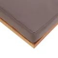 Repose-pied avec coussin 66x66x36 cm Bois d'acacia Gris foncé
