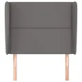 Tête de lit avec oreilles Gris 83x23x118/128 cm Similicuir