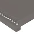 Tête de lit à LED Gris 83x16x118/128 cm Similicuir
