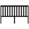 Tête de lit Noir 166x6x101 cm Bois massif de pin