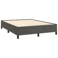 cadre de lit et matelas Gris foncé 140x190cm Velours
