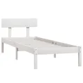 Cadre de lit Blanc Bois de pin massif 90x200 cm