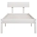 Cadre de lit Blanc Bois de pin massif 90x200 cm