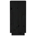 Buffets 2 pcs Noir 31,5x34x75 cm Bois massif de pin