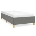 Cadre de lit Gris foncé 90x190 cm Tissu