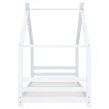 Cadre de lit d'enfant Blanc Bois de pin massif 90x200 cm