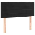 cadre de lit avec matelas Noir 90x190 cm Velours