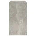 Bureau avec tiroir et armoire Gris béton 100x40x73 cm