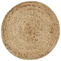 Pouf fait à la main Vert olive 40 x 45 cm Jute