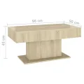 Table basse Chêne sonoma 96x50x45 cm Aggloméré